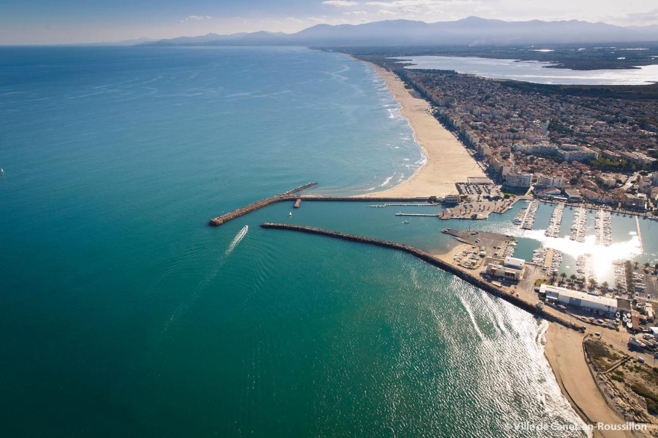 "Mediterranee" Salon Vue Mer Au Coeur De La Ville 10M De La Plage Canet-en-Roussillon Kültér fotó